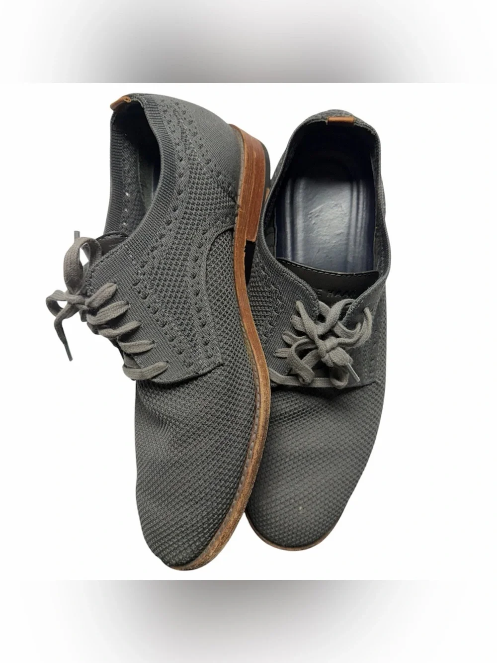 Cole Haan Feathercraft Grand Stitchlite Mens Oxford Shoes Size 9.5 Mens Gray